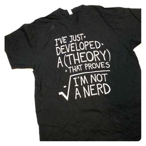 Men’s large graphic tee with nerd saying